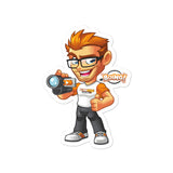 Porn Dude Casting Mascot Sticker