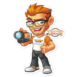 Porn Dude Casting Mascot Sticker